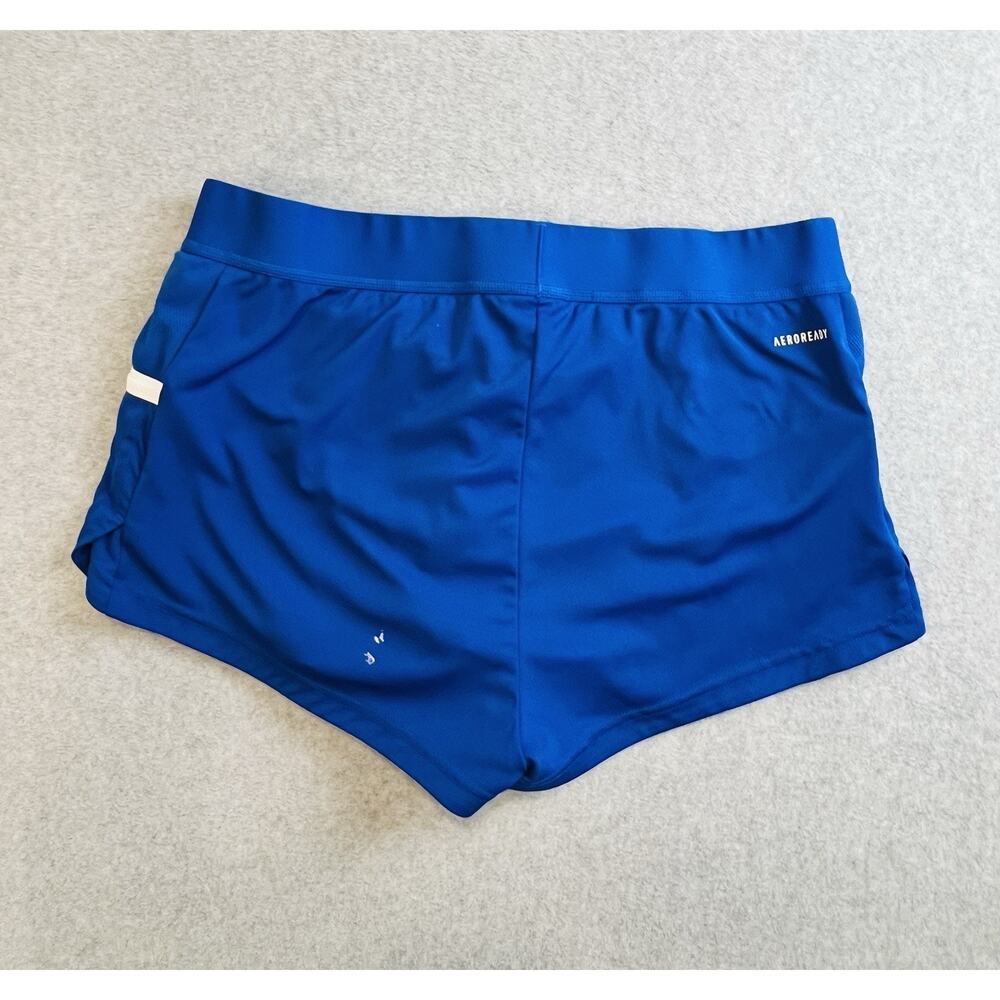 adidas AEROREADY Men's Blue/White Athletic Shorts Elastic Waist Solid L - Picture 9 of 12